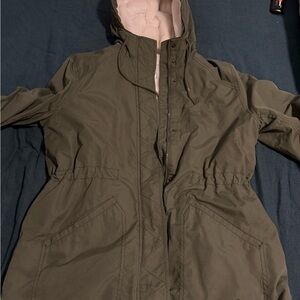 Women’s Olive Green Hooded Jacket